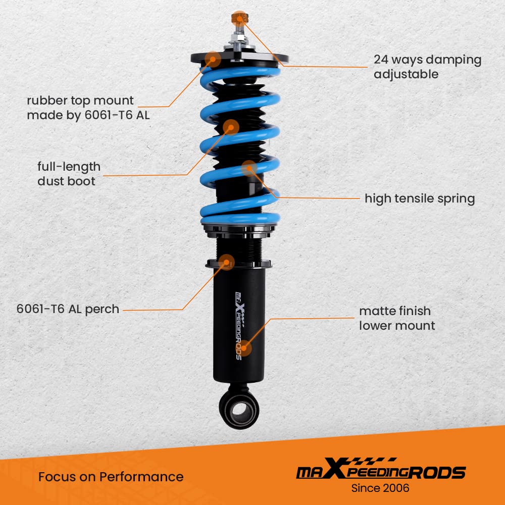 もも Amazon.com: maXpeedingrods Coilover for Nissan 300ZX Z32